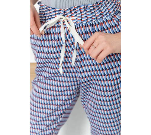 Брюки женские свободного кроя, цвет сине-голубой, 244R053.