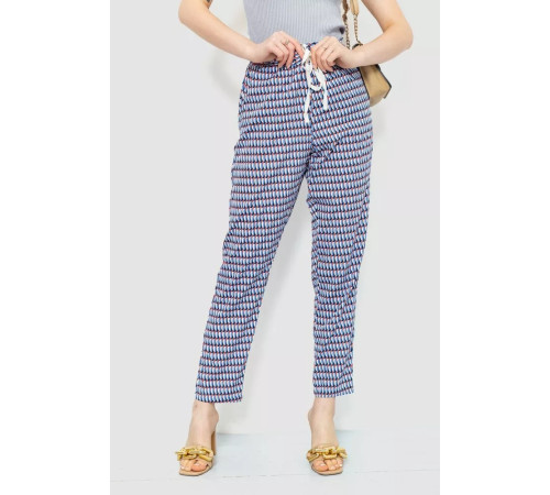 Брюки женские свободного кроя, цвет сине-голубой, 244R053.