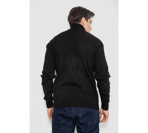 Гольф чоловічий з вишивкою тризуб, колір чорний, 161R010