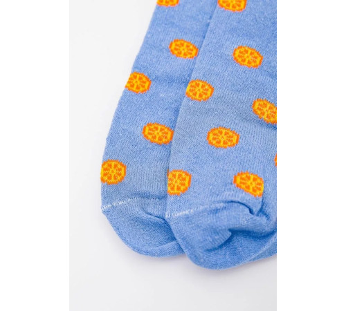 Жіночі шкарпетки, кольору джинс з принтом, 167R362