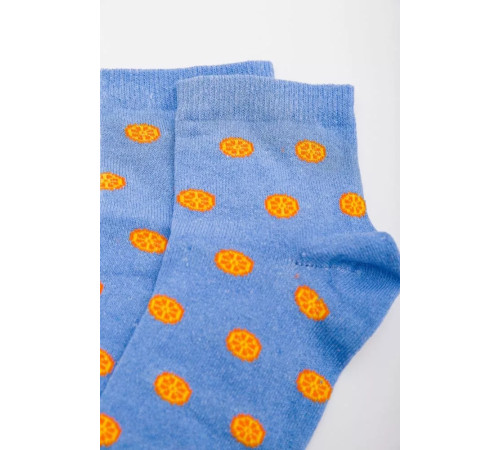Жіночі шкарпетки, кольору джинс з принтом, 167R362