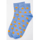 Жіночі шкарпетки, кольору джинс з принтом, 167R362