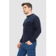 Светр чоловічий в смужку, колір темно-синій, 161R1029
