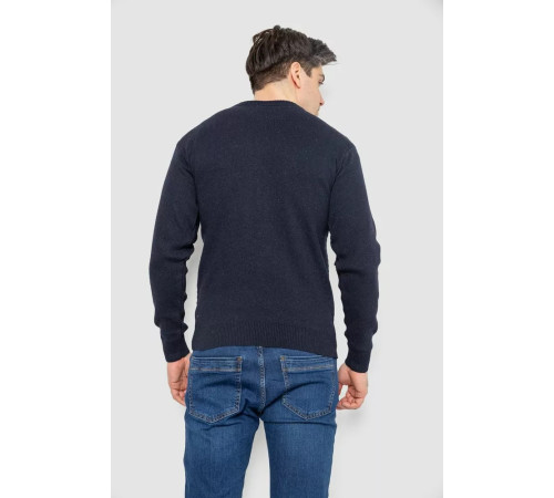 Светр чоловічий в смужку, колір темно-синій, 161R1029