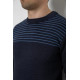 Светр чоловічий в смужку, колір темно-синій, 161R1029