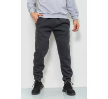 Спорт чоловічі штани на флісі, колір темно-сірий, 244R4740