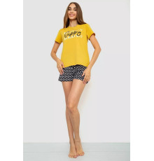 Піжама жіноча, колір гірчично-чорний, 219RF-2231