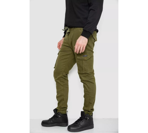 Штани чоловічі з кишенями 244R2078, колір хакі, 243R8081