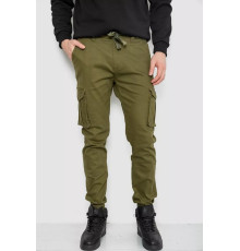 Штани чоловічі з кишенями 244R2078, колір хакі, 243R8081