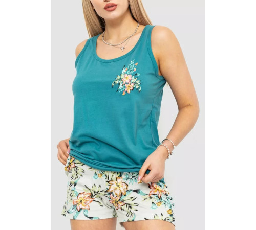 Піжама жіноча, колір смарагдовий, 219RM-8011