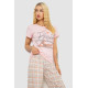 Женская пижама с принтом, цвет розовый, 243R3335.