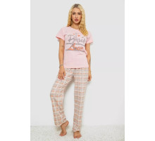 Женская пижама с принтом, цвет розовый, 243R3335.