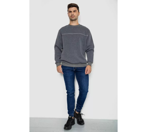 Батник мужской на флисе, цвет серый, 244R2556