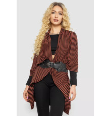 Кардиган женский в полоску, цвет коричнево-черный, 244R30614