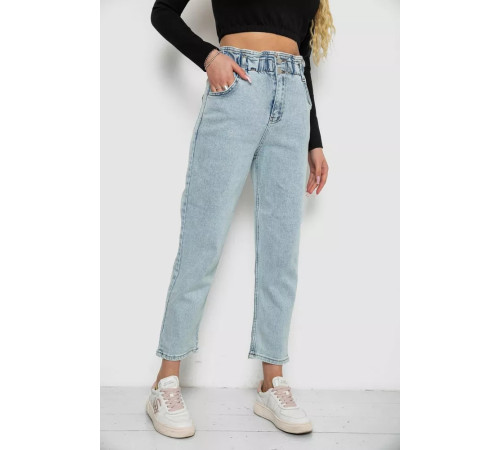 Джинси жіночі балони, колір блакитний, 244R1437