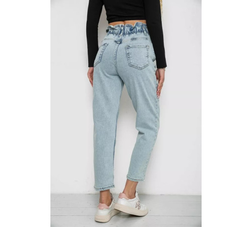 Джинси жіночі балони, колір блакитний, 244R1437