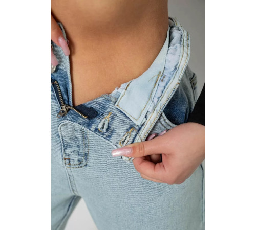 Джинси жіночі балони, колір блакитний, 244R1437