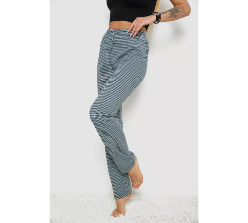 Брюки женские домашние, цвет мятно-черный, 238R58220.