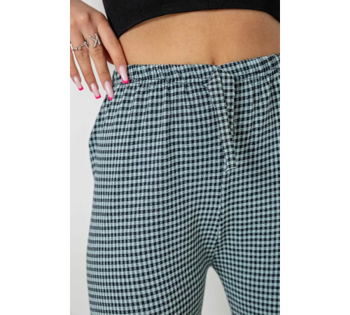 Брюки женские домашние, цвет мятно-черный, 238R58220.