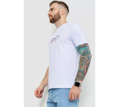 Футболка мужская батал, цвет белый, 208R016