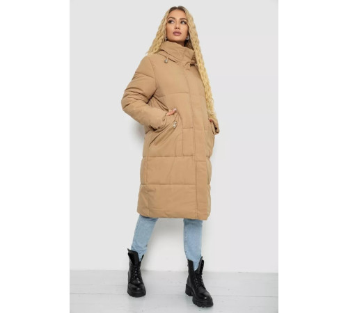 Пуховик женский зимний, цвет бежевый, 243R8808
