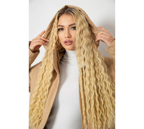 Пуховик женский зимний, цвет бежевый, 243R8808