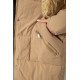 Пуховик женский зимний, цвет бежевый, 243R8808