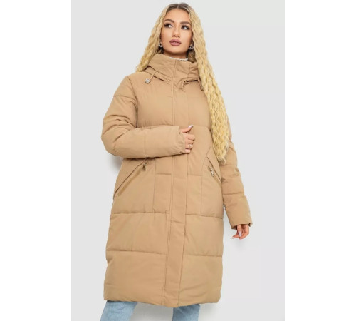 Пуховик женский зимний, цвет бежевый, 243R8808