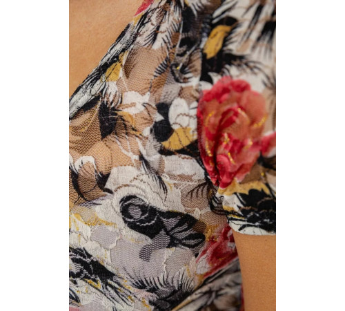 Футболка жіноча сітка, колір бежево-рожевий, 186R628