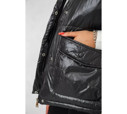 Жилет женский, цвет черный, 244R533-1.