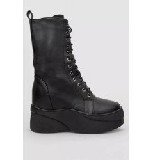 Черевики жіночі демісезонні на платформі, колір чорний, 243R2021-A-17