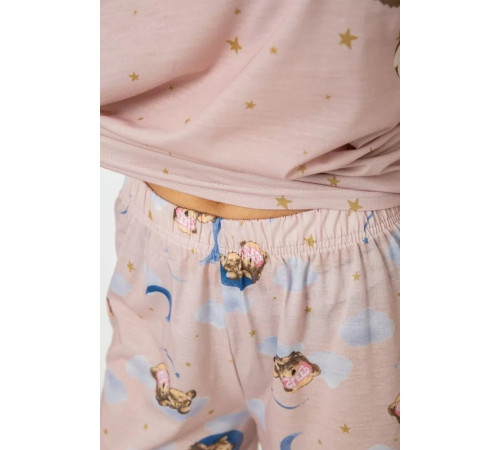 Женская пижама с принтом, цвет бежевый, 243R004-P19