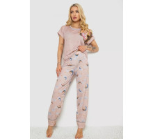 Женская пижама с принтом, цвет бежевый, 243R004-P19