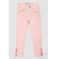 Джинси для дівчаток, колір персиковий, 247R10020