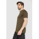 Футболка мужская в рубчик, цвет хаки, 244R2526-1
