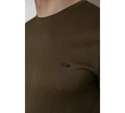 Футболка мужская в рубчик, цвет хаки, 244R2526-1