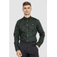 Рубашка мужская с принтом, цвет темно-зеленый, 247R116