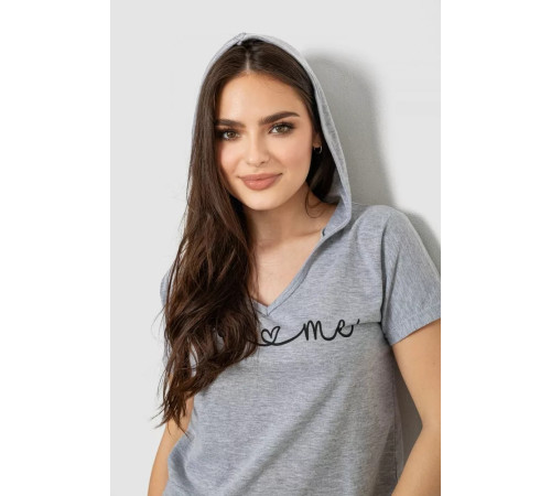 Женская пижама с принтом, цвет серый, 243RK-026