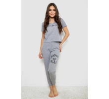 Женская пижама с принтом, цвет серый, 243RK-026