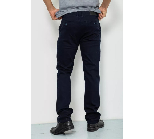Штани чоловічі однотонні, колір темно-синій, 244RF801