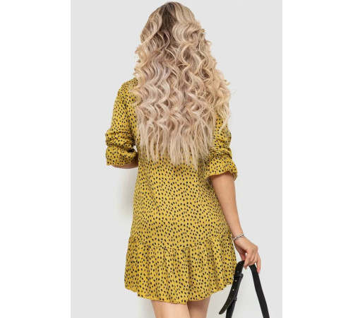 Сукня з принтом, колір бронзовий, 115R0400-1