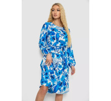 Сукня з принтом софт, колір молочно-синій, 214R0226-3