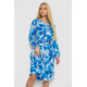 Платье с принтом софт, цвет молочно-синий, 214R0226-3