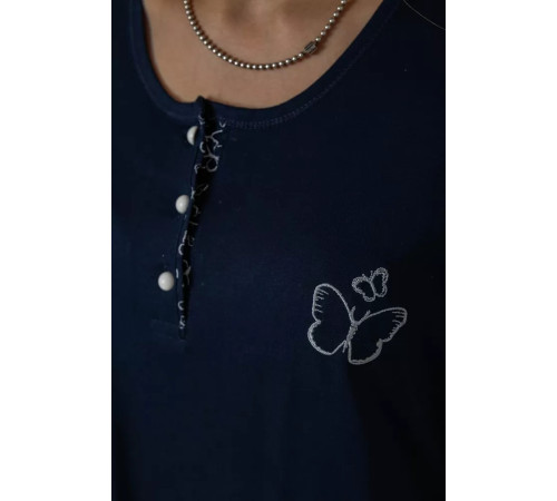 Піжама жіноча з принтом, колір синій, 243R7027