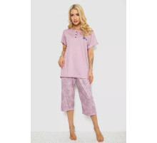 Піжама жіноча з принтом, колір бузковий, 243R6811