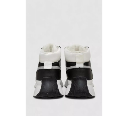 Кросівки жіночі зимові на хутрі, колір біло-чорний, 248RXM17-86