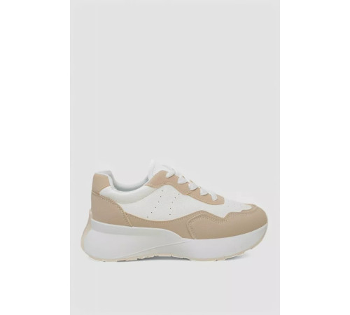 Кроссовки женские, цвет бело-бежевый, 248RXM40