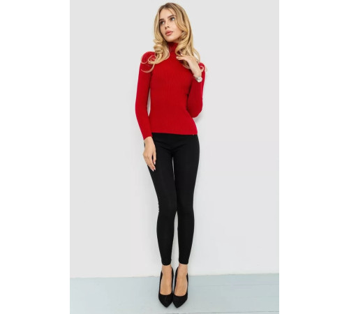 Гольф женские базовый в рубчике, цвет красный, 204R001-1