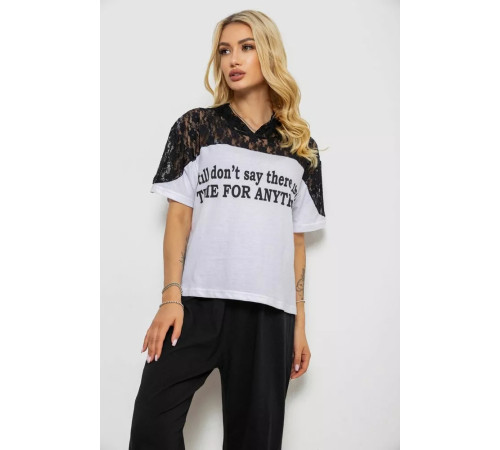 Женская пижама с принтом, цвет белый, 243R1600-024