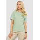 Жіноча футболка з принтом, колір оливковий, 241R128